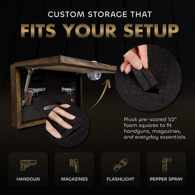 Hidden Gun Storage Cabinet Deer Buck Whitetail Wood Firearm Safe by Bellewood Designs - product image 5 for Resin Society