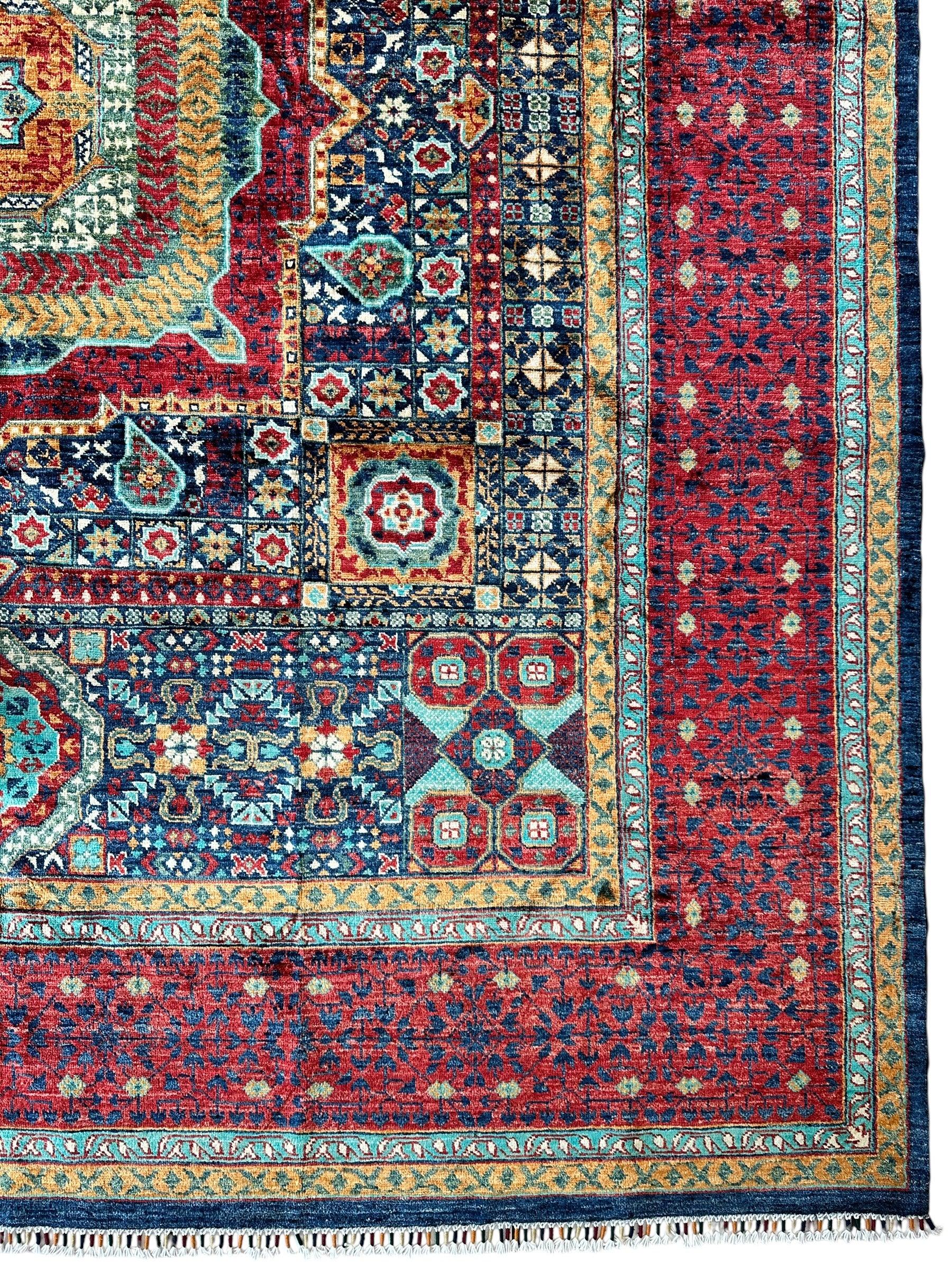 Hand-Knotted Mamluk Wool Rug – 8'4" x 9'9" – Intricate Geometric by Rugistan - product image 7 for Resin Society