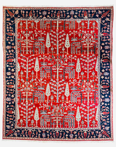 Handwoven Soumak Multicolor Wool Area Rug – 8’ x 10’ by Rugistan - main product image for Resin Society
