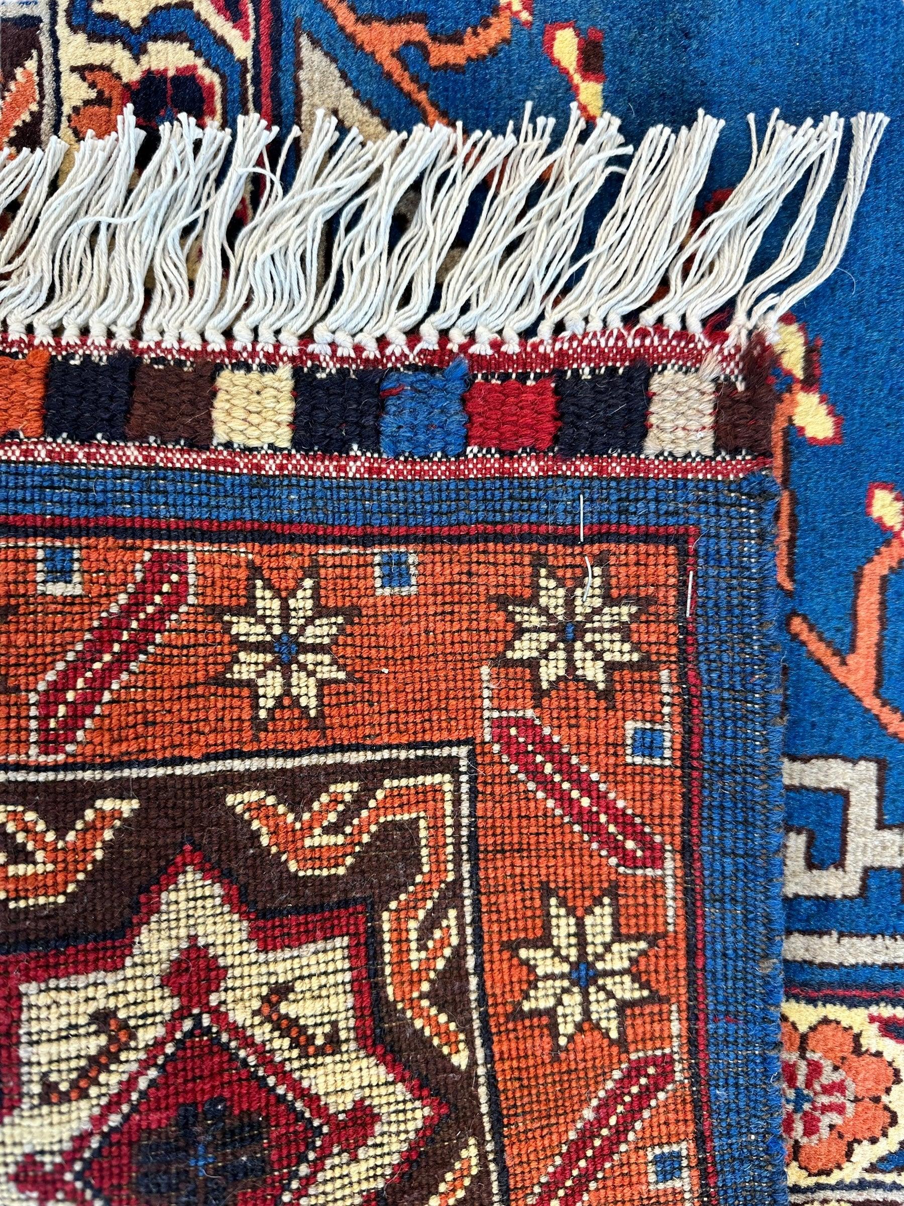 Hand-Knotted Afghan Kazak Rug – 6'6" x 9'7" – Vibrant Geometric Design by Rugistan - product image 7 for Resin Society