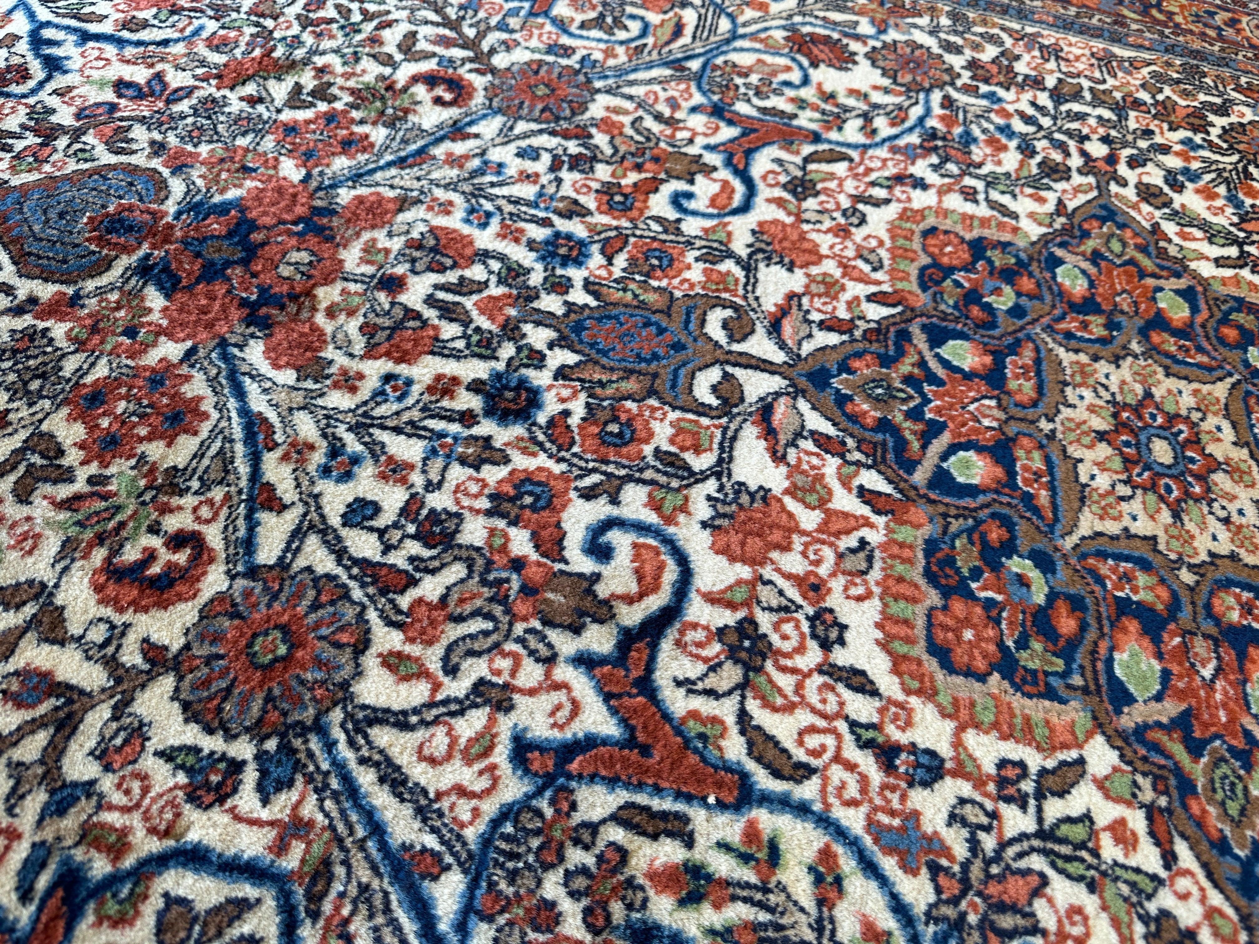 Vintage Persian Sarouk Wool Rug – 4’4” x 6’6” – Hand-Knotted Floral by Rugistan - product image 5 for Resin Society