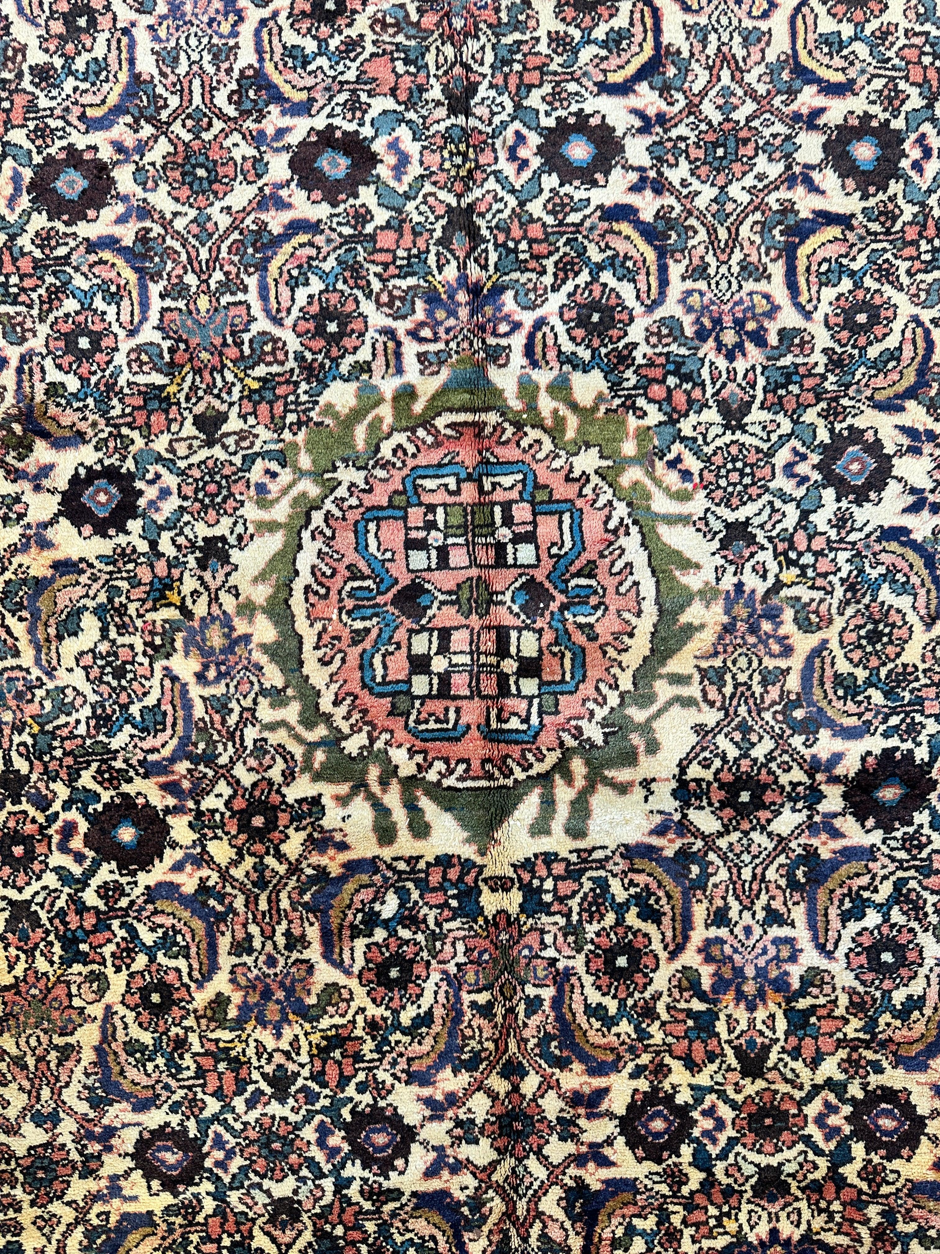 Hand-Knotted Persian Bidjar Herati Wool Runner – 4'11" x 13'2" – by Rugistan - product image 4 for Resin Society