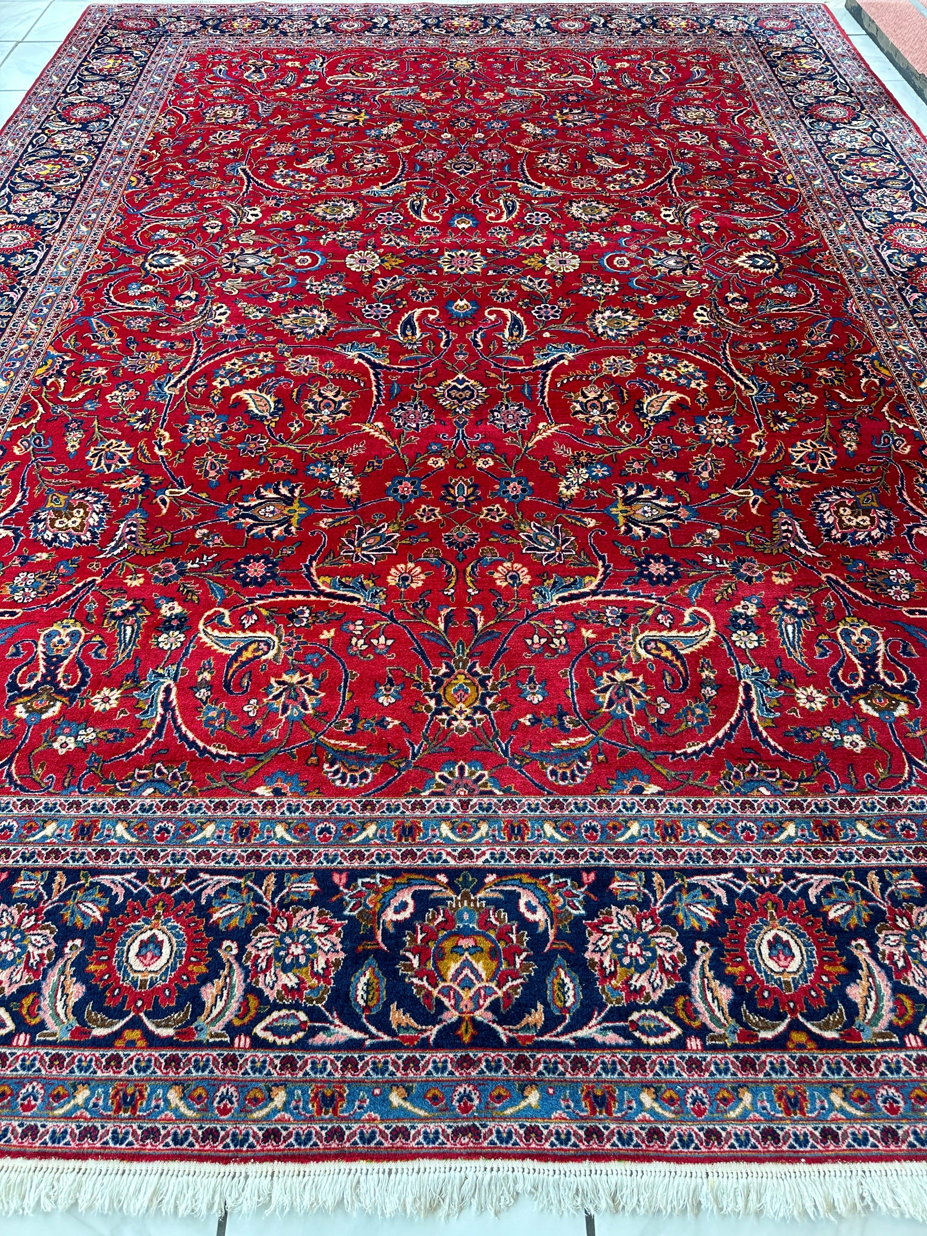 Incredible Persian Kashan All Over Wool Rug 10’2” x 14’ by Rugistan - product image 4 for Resin Society