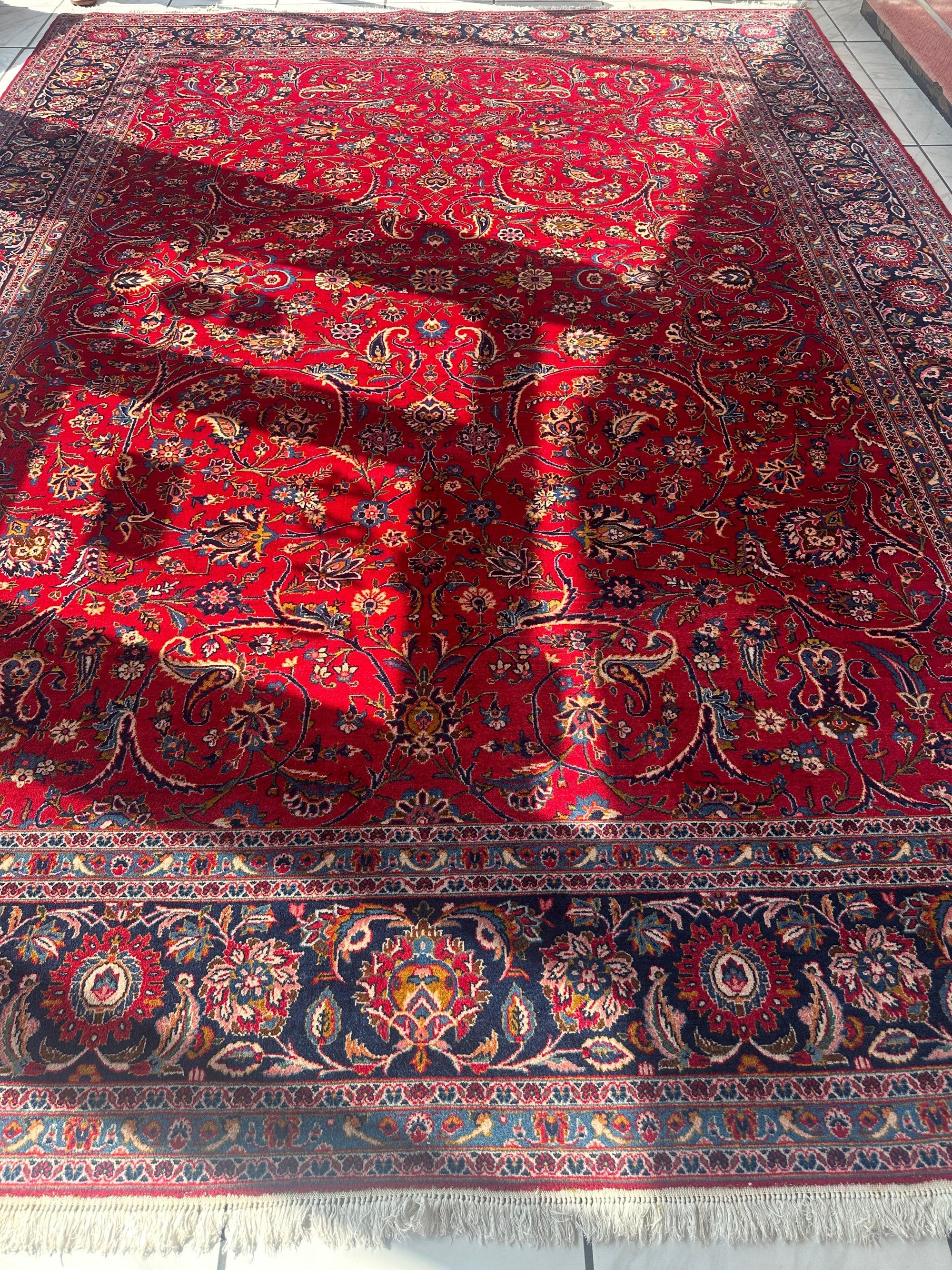 Incredible Persian Kashan All Over Wool Rug 10’2” x 14’ by Rugistan - product image 2 for Resin Society