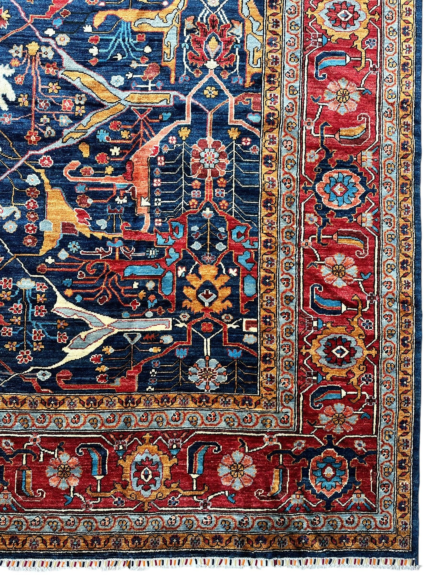 Hand-Knotted Afghani Bidjar Wool Rug – 9’x12’ – Intricate Geometric & by Rugistan - product image 10 for Resin Society