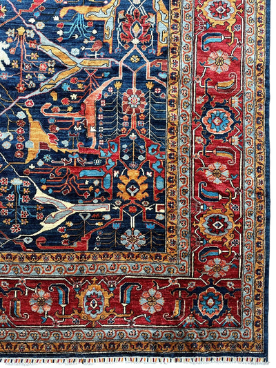 Hand-Knotted Afghani Bidjar Wool Rug – 9’x12’ – Intricate Geometric & by Rugistan - product image 10 for Resin Society