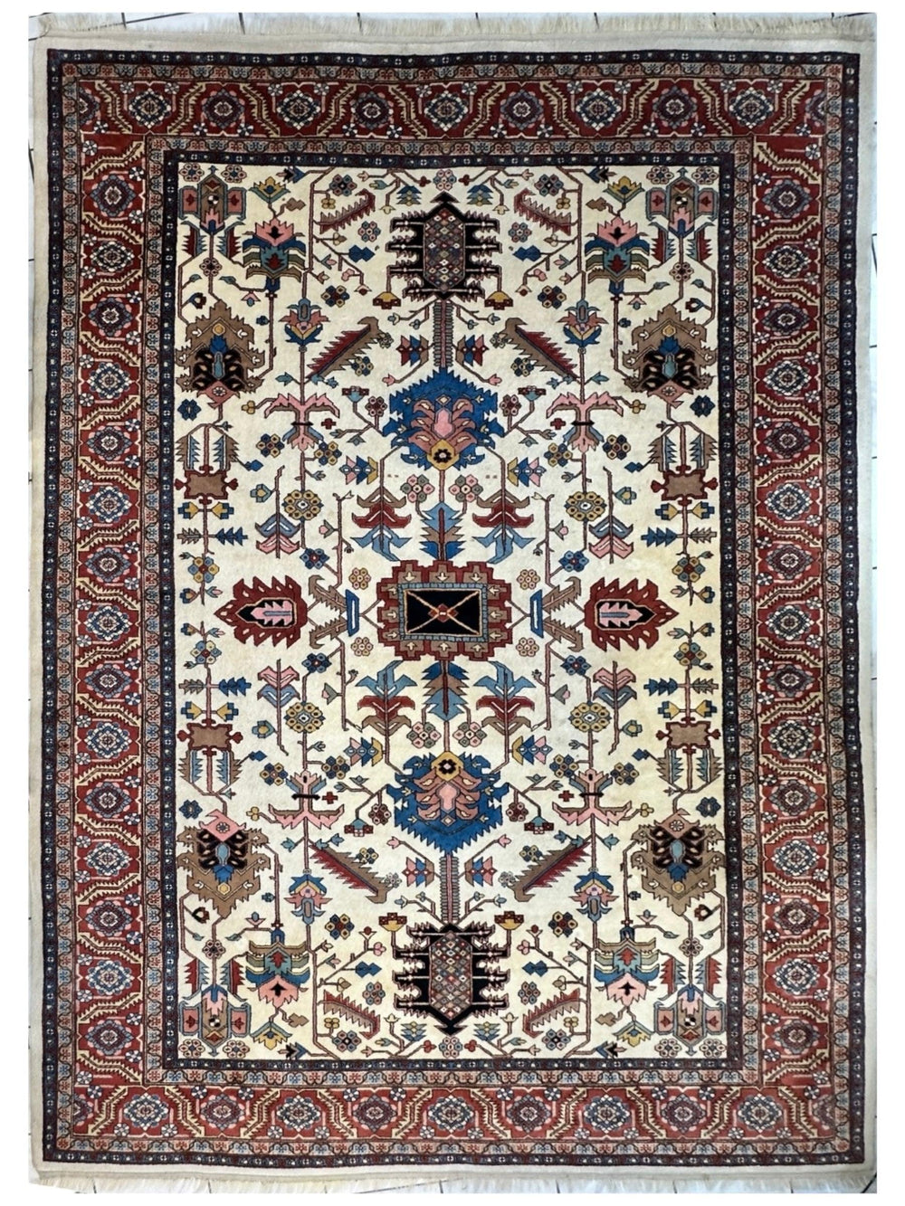 Hand-Knotted Vintage Afghani Serapi Wool Rug – 10'10" x 15'10" – by Rugistan - main product image for Resin Society