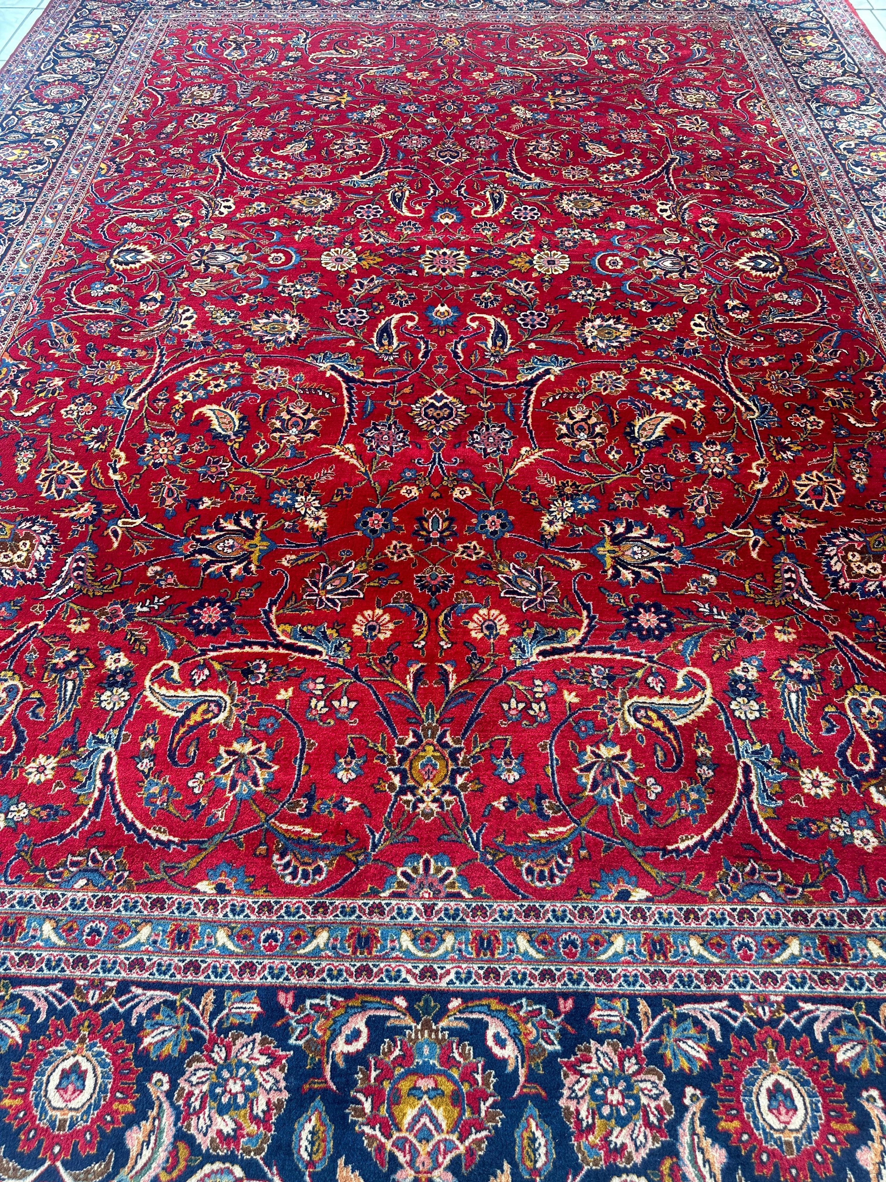 Incredible Persian Kashan All Over Wool Rug 10’2” x 14’ by Rugistan - product image 16 for Resin Society