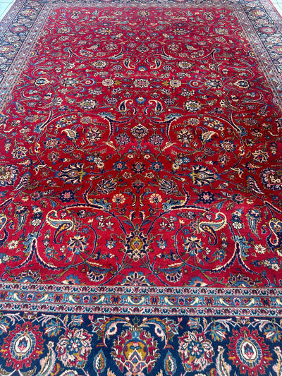 Incredible Persian Kashan All Over Wool Rug 10’2” x 14’ by Rugistan - product image 16 for Resin Society