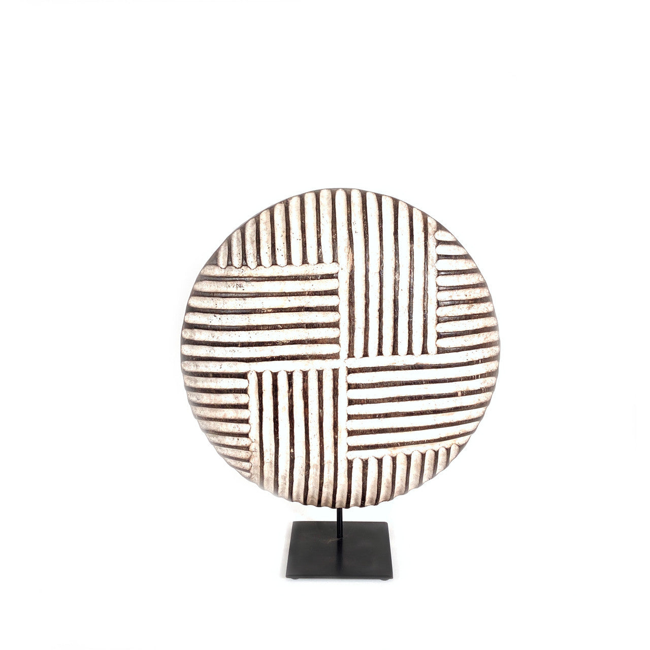 Bamileke Shield 12" Geometric Pattern by Mbare Ltd - product image 3 for Resin Society