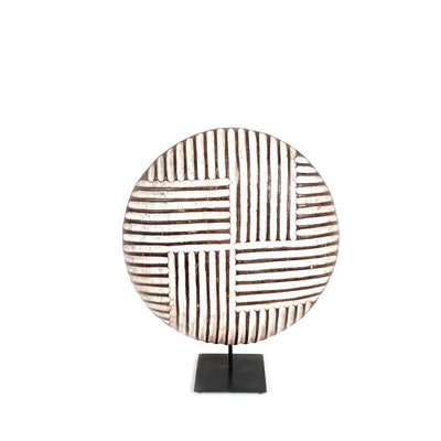 Bamileke Shield 12" Geometric Pattern by Mbare Ltd - product image 3 for Resin Society