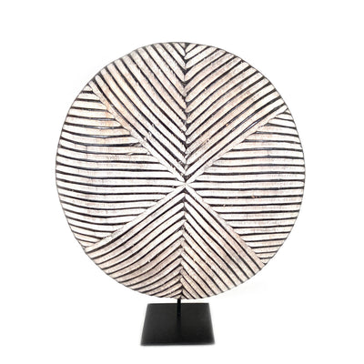 Round Bamileke Shield 22" Geometric Pattern by Mbare Ltd - product image 3 for Resin Society