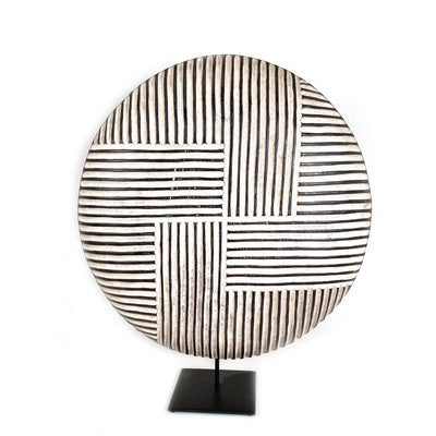 Round Bamileke Shield 22" Geometric Pattern by Mbare Ltd - product image 9 for Resin Society