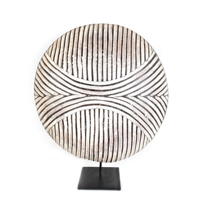 Round Bamileke Shield 22" Geometric Pattern by Mbare Ltd - product image 10 for Resin Society
