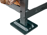 Woodhaven 10 ft Firewood Rack holding stacked firewood outdoors