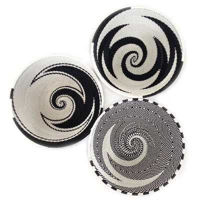 Zulu Wire Basket Bowl - Black + White, Medium by Mbare Ltd - product image 3 for Resin Society