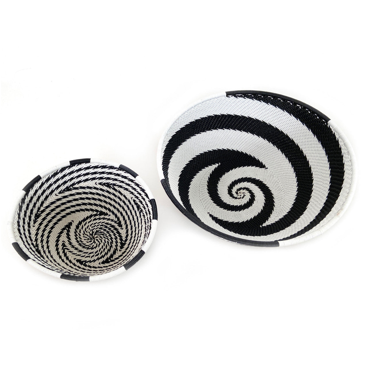 Zulu Wire Basket Bowl - Black + White, Medium by Mbare Ltd - product image 4 for Resin Society