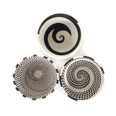 Zulu Wire Basket Bowl - Black + White, Small by Mbare Ltd - product image 2 for Resin Society