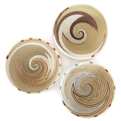 Zulu Wire Basket Bowl - Copper + Sand, Medium by Mbare Ltd - product image 2 for Resin Society