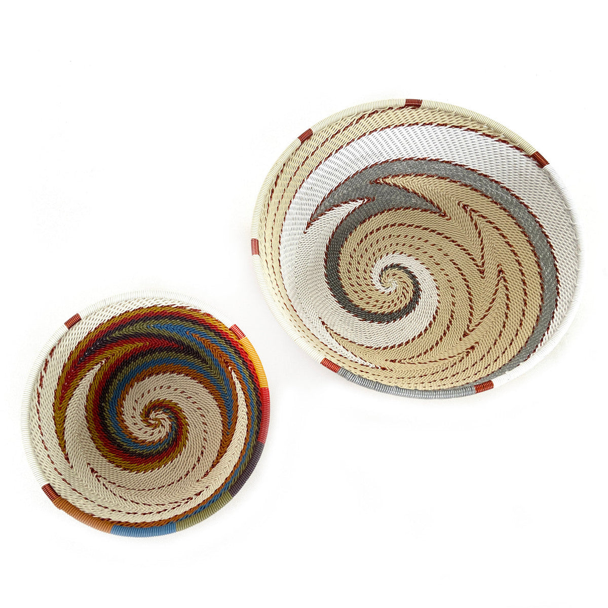 Zulu Wire Basket Bowl - Copper + Sand, Small by Mbare Ltd - product image 2 for Resin Society
