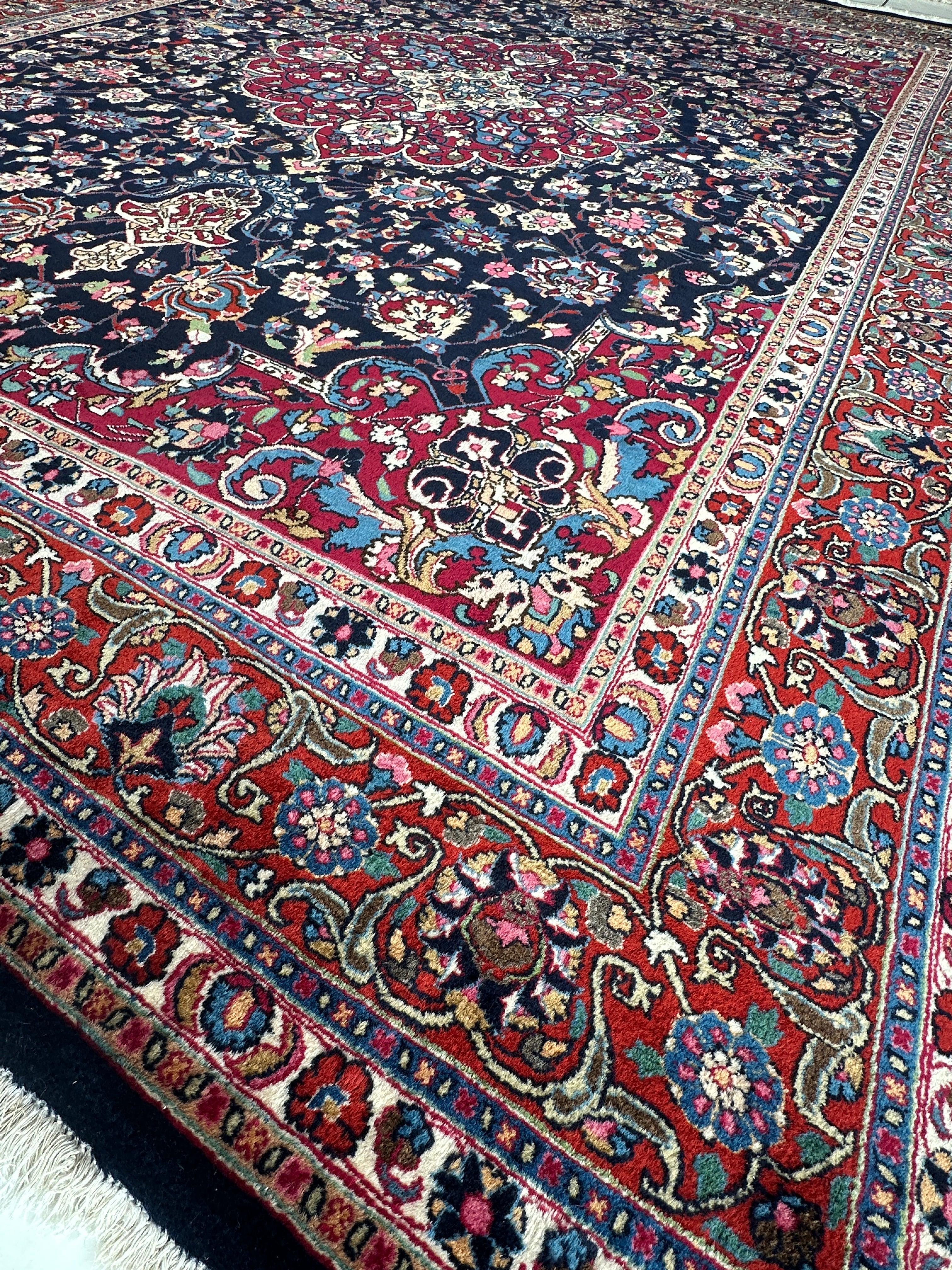 Persian Mashhad Hand Knotted Wool Area Rug 9’9” x 13’3” by Rugistan - product image 7 for Resin Society