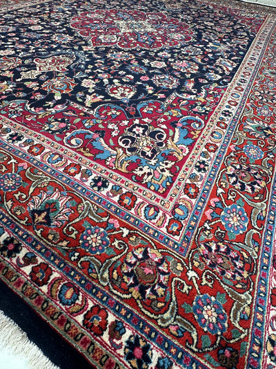 Persian Mashhad Hand Knotted Wool Area Rug 9’9” x 13’3” by Rugistan - product image 7 for Resin Society