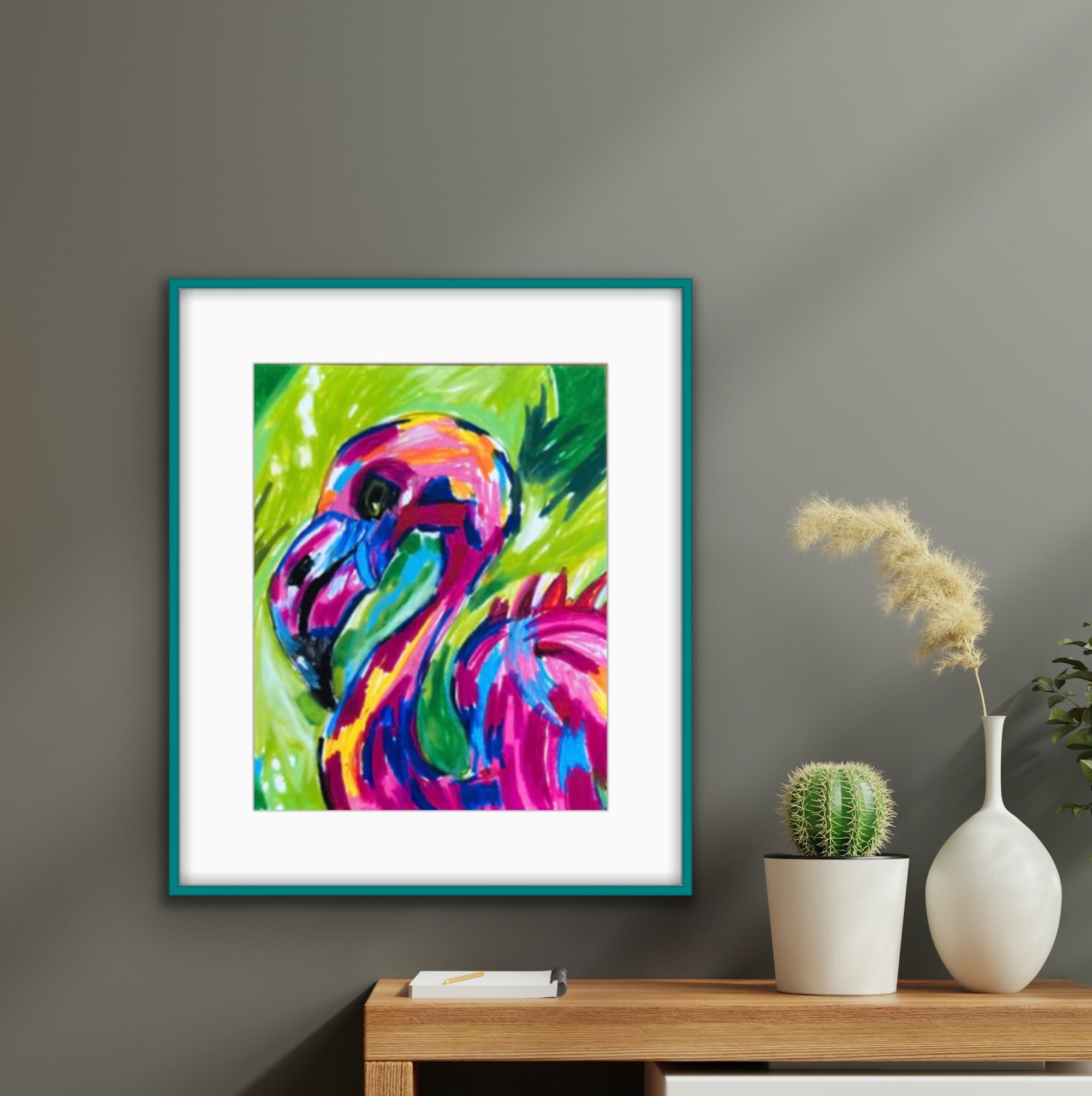 Pink Flamingo - Art Prints detail image - Resin Society