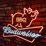 Pig BBQ Budweiser Beer Neon Sign Light by Neon Signs Land - product image 4 for Resin Society