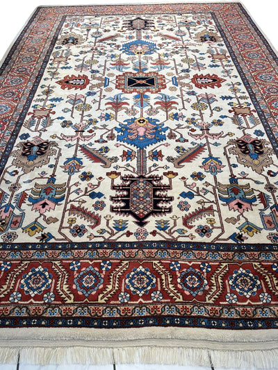 Hand-Knotted Vintage Afghani Serapi Wool Rug – 10'10" x 15'10" – by Rugistan - product image 3 for Resin Society