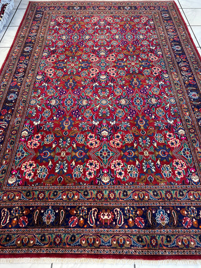 Persian Mashhad I Fine Allover Rug Wool 7 x 10 by Rugistan - product image 2 for Resin Society