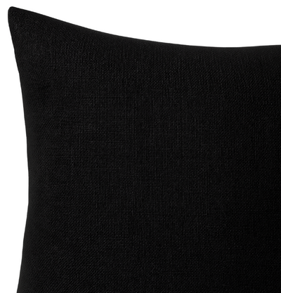 Dashes Print Mudcloth Pillow Cover in Black