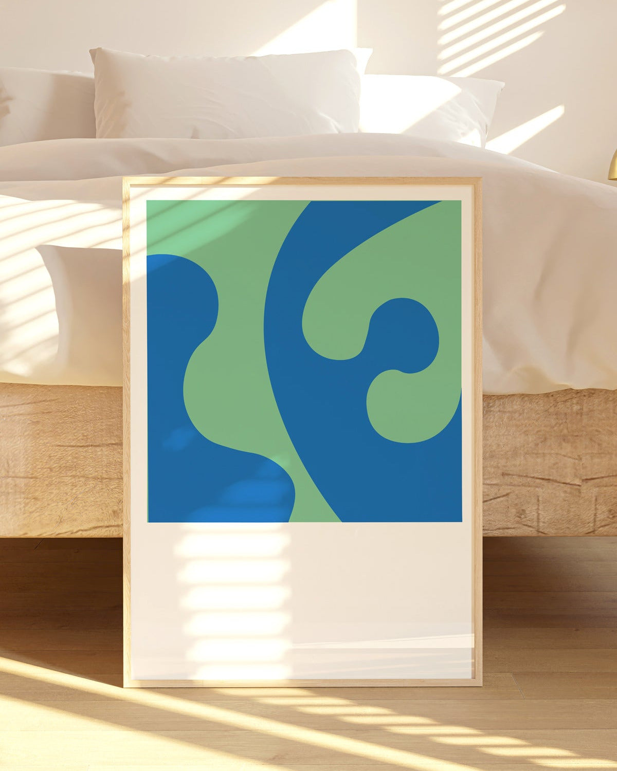 BLUE-GREEN COLOR STUDY Framed Art Print by Holly McWhorter by Holly McWhorter Art: Paintings and Art Prints - main product image for Resin Society