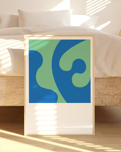 BLUE GREEN COLOR STUDY - Art Print by Holly McWhorter by Holly McWhorter Art: Paintings and Art Prints - main product image for Resin Society