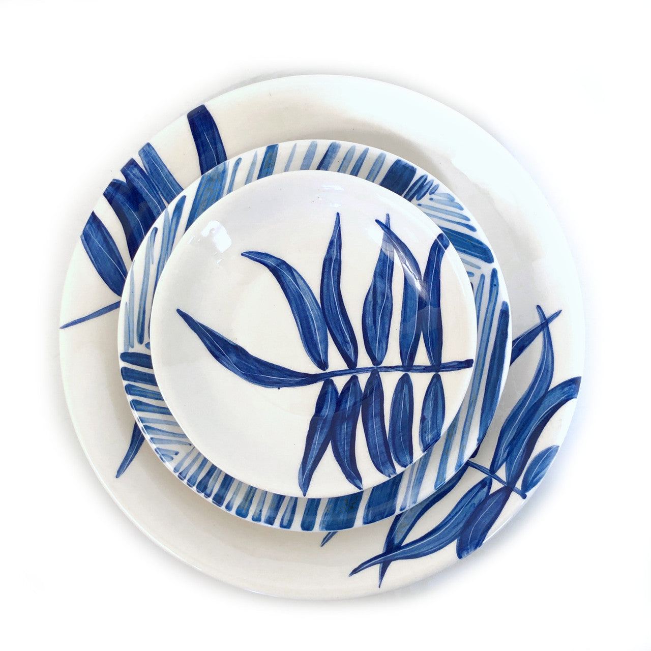 Floating Leaves Dinner Plate - Blue by Mbare Ltd - product image 4 for Resin Society