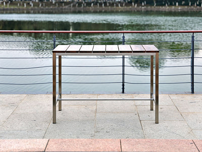 Stone Outdoor Bar Table detail image - Resin Society