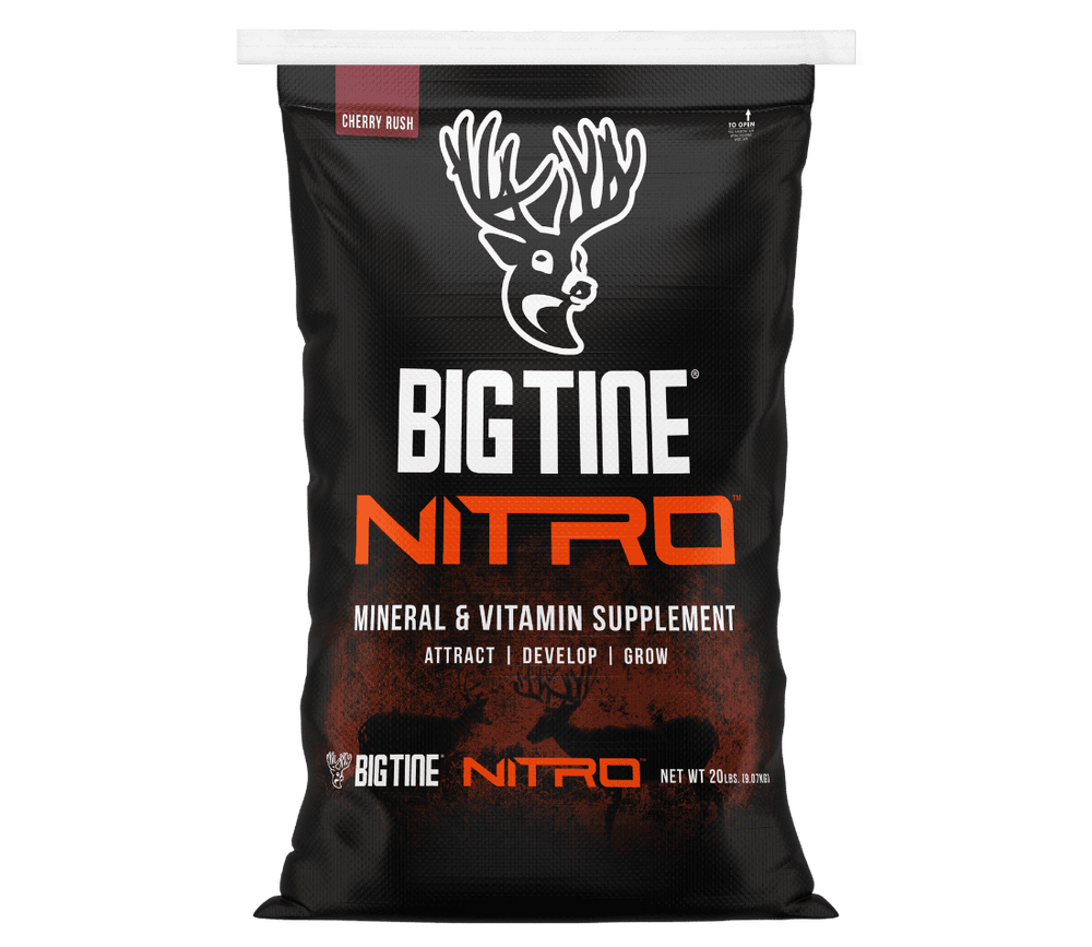BIG TINE NITRO Granular Mineral & Vitamin Supplement 20 lb bag with Cherry Rush scent