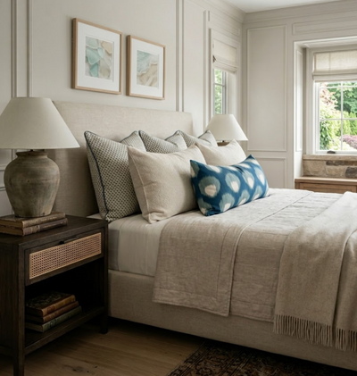 Bukhara Pillow Cover in Blue, Peter Dunham Textiles