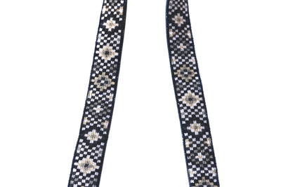 Mai Woven Bag Strap - Black & White with Leather by Tin Marin Brand - product image 3 for Resin Society