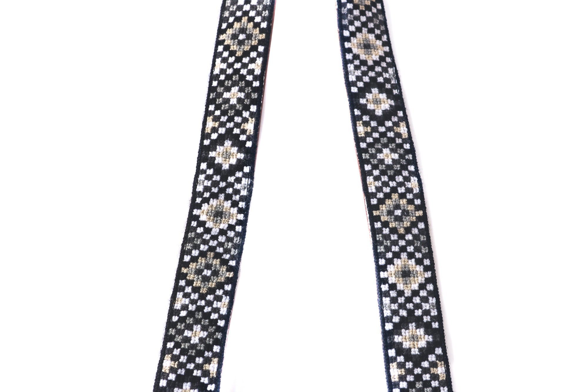 Mai Woven Bag Strap - Black & White with Leather by Tin Marin Brand - product image 9 for Resin Society