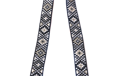 Mai Woven Bag Strap - Black & White with Leather by Tin Marin Brand - product image 9 for Resin Society