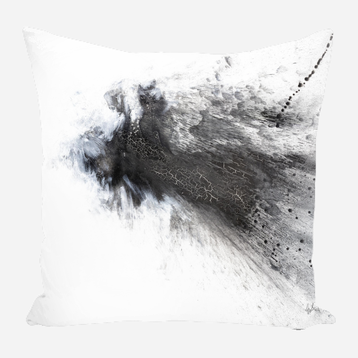 Black and Gray IV Pillow by John Beard Collection - main product image for Resin Society