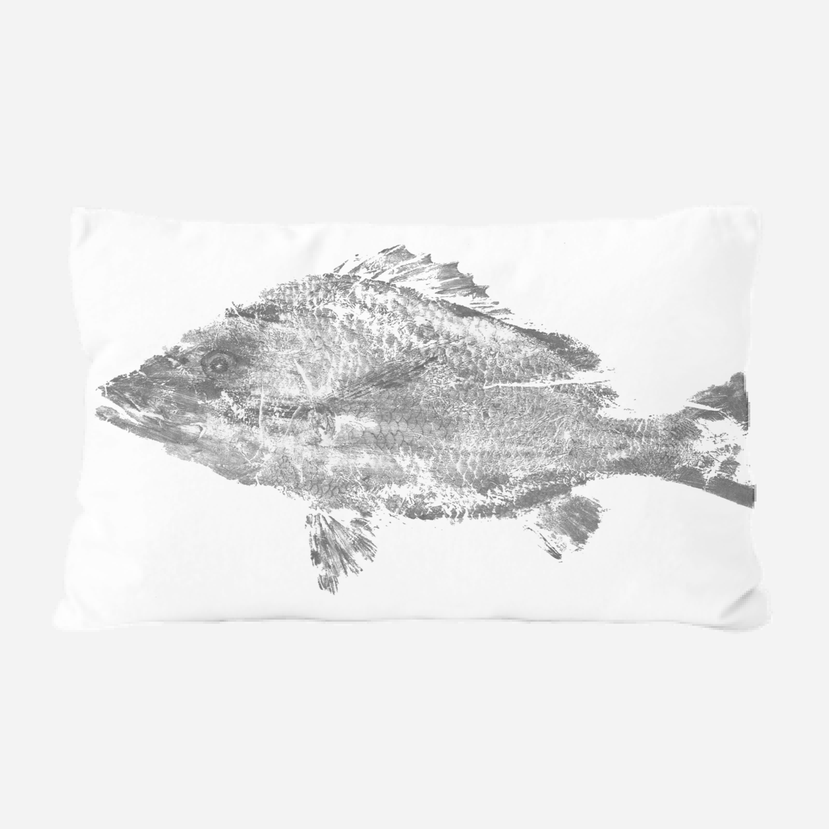 Black and White Tilapia Pillow by John Beard Collection - main product image for Resin Society