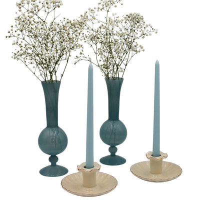 Extra Tall Baby Blue Cloud Taper Candle, 1 Case of 48 Packs (4 Candles per Pack)