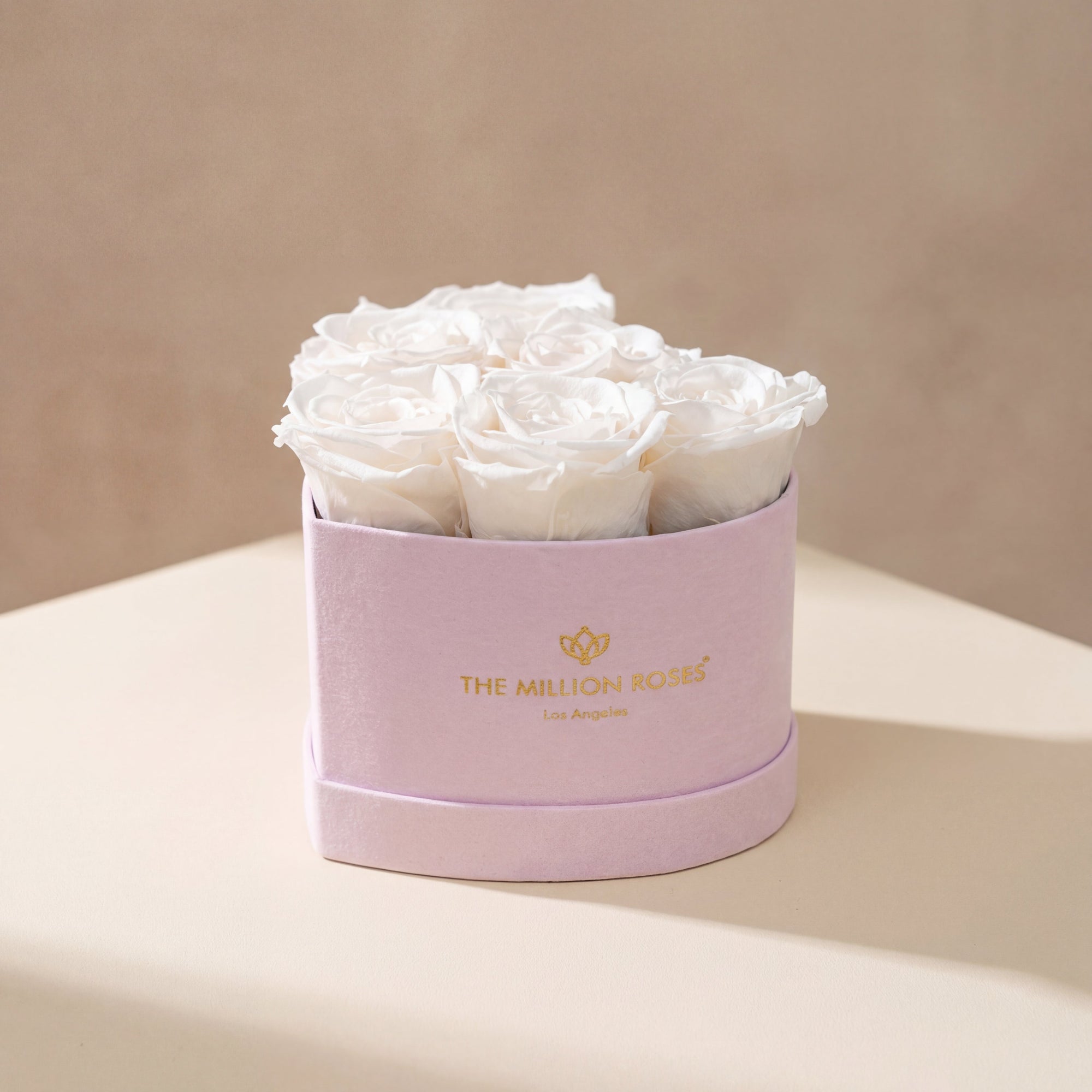 Baby Heart Light Pink Box | White Roses