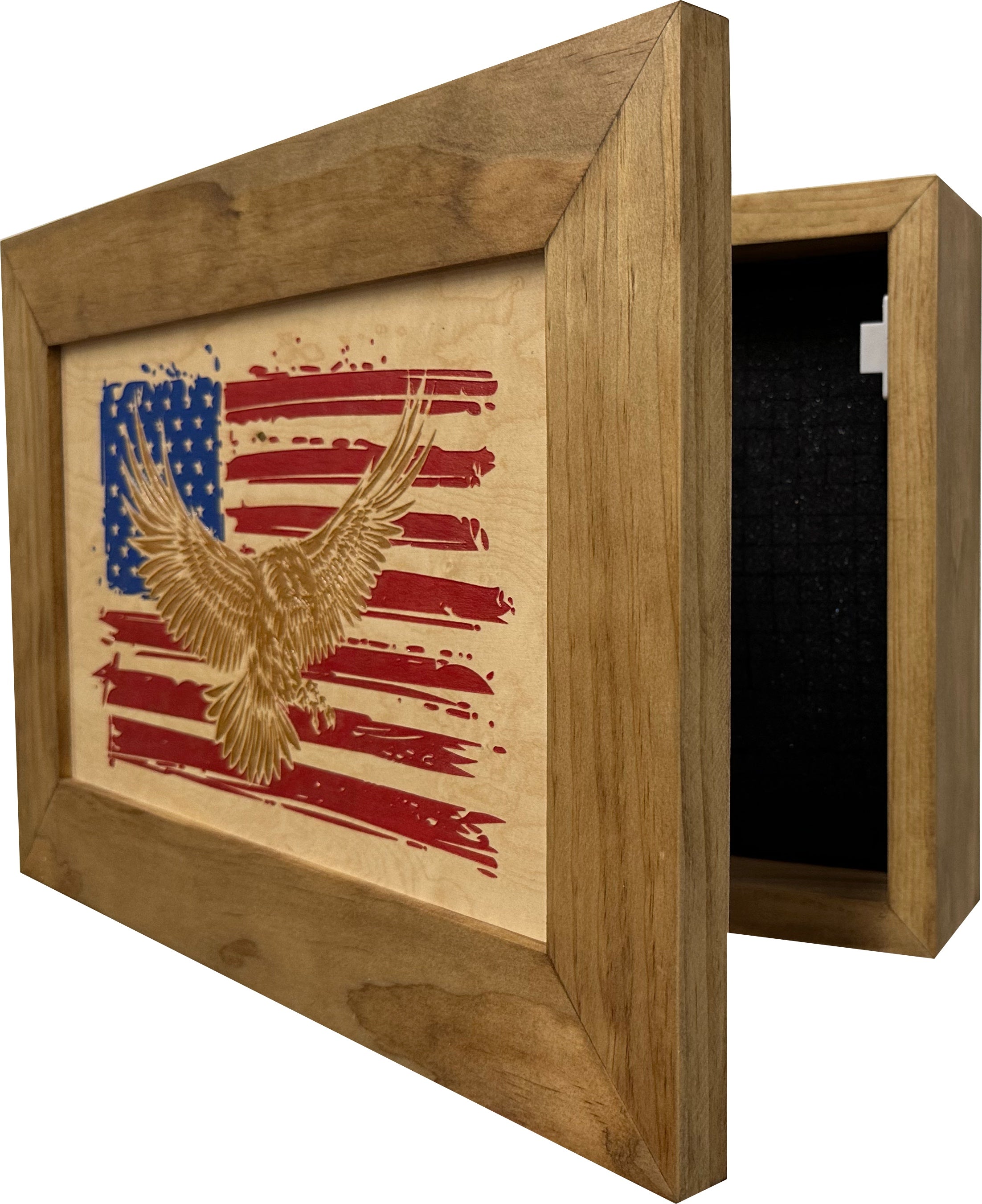 Bald Eagle & American Flag Patriotic Decorative Wall-Mounted Secure Gun by Bellewood Designs - product image 5 for Resin Society