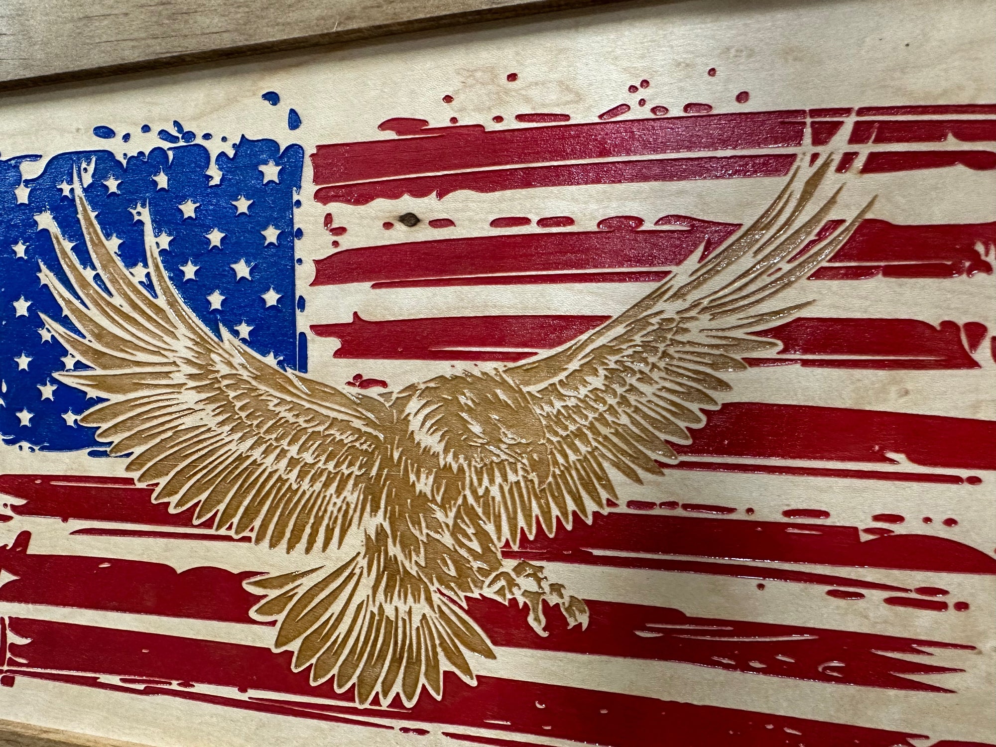 Bald Eagle & American Flag Patriotic Decorative Wall-Mounted Secure Gun by Bellewood Designs - product image 10 for Resin Society