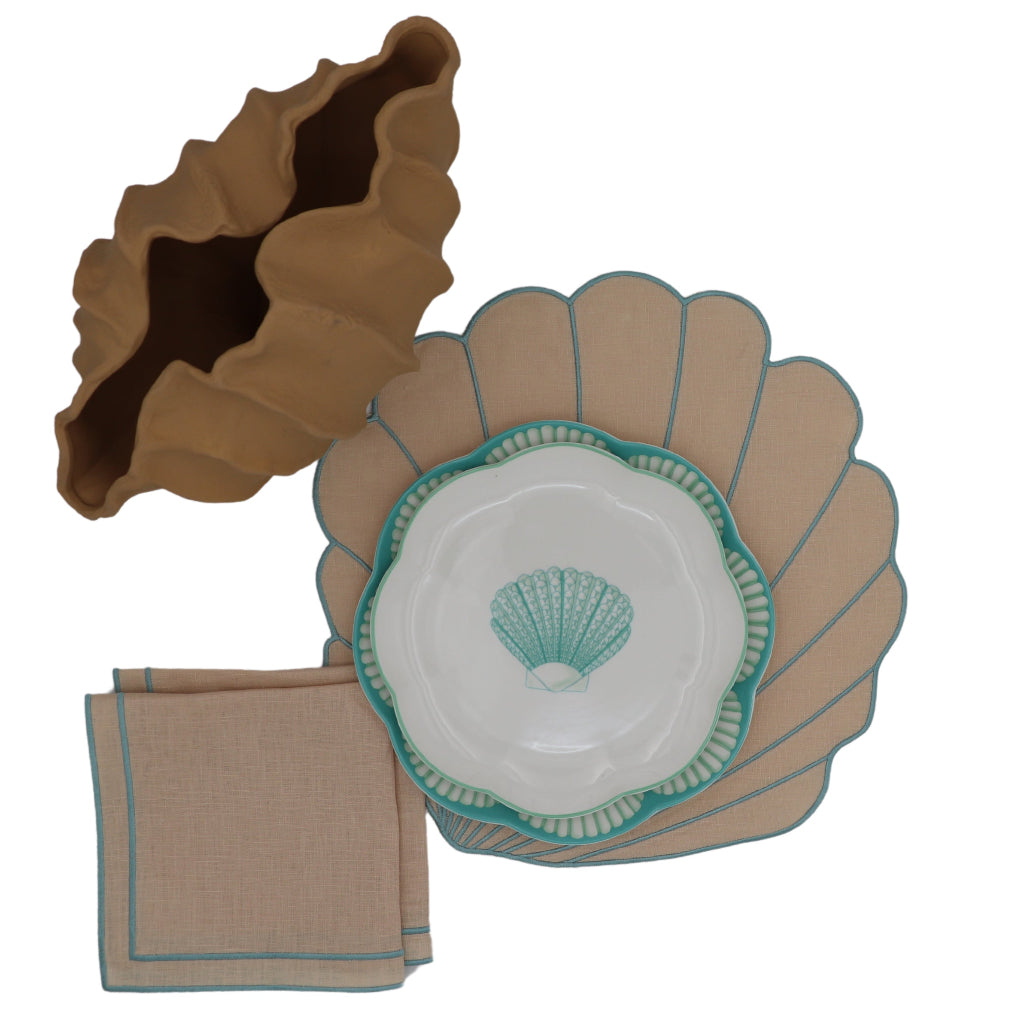 Balearic Blu Dinner Plate - Set of 4 (+1 Bonus Plate) by Ro'Table - product image 4 for Resin Society