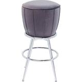 Bar Stool After Work Chrome showcasing high velvet upholstery and chrome-plated stainless steel feet