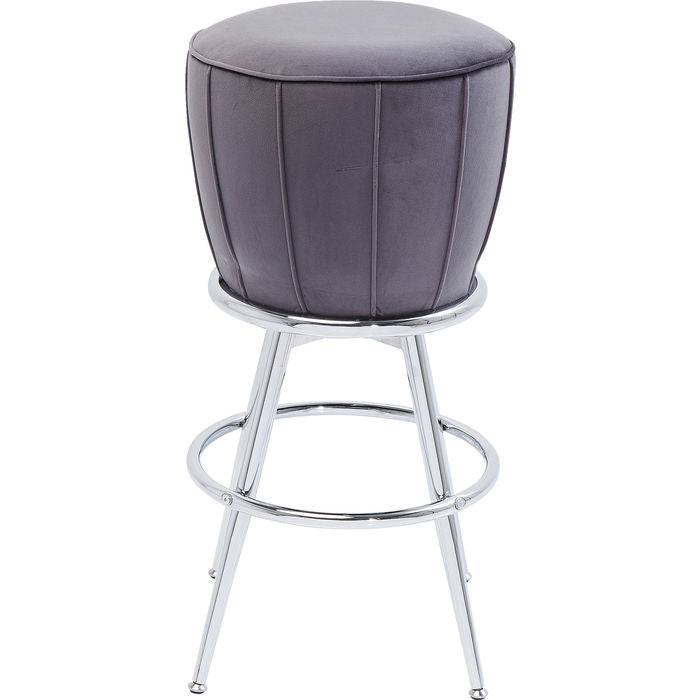 Bar Stool After Work Chrome showcasing high velvet upholstery and chrome-plated stainless steel feet
