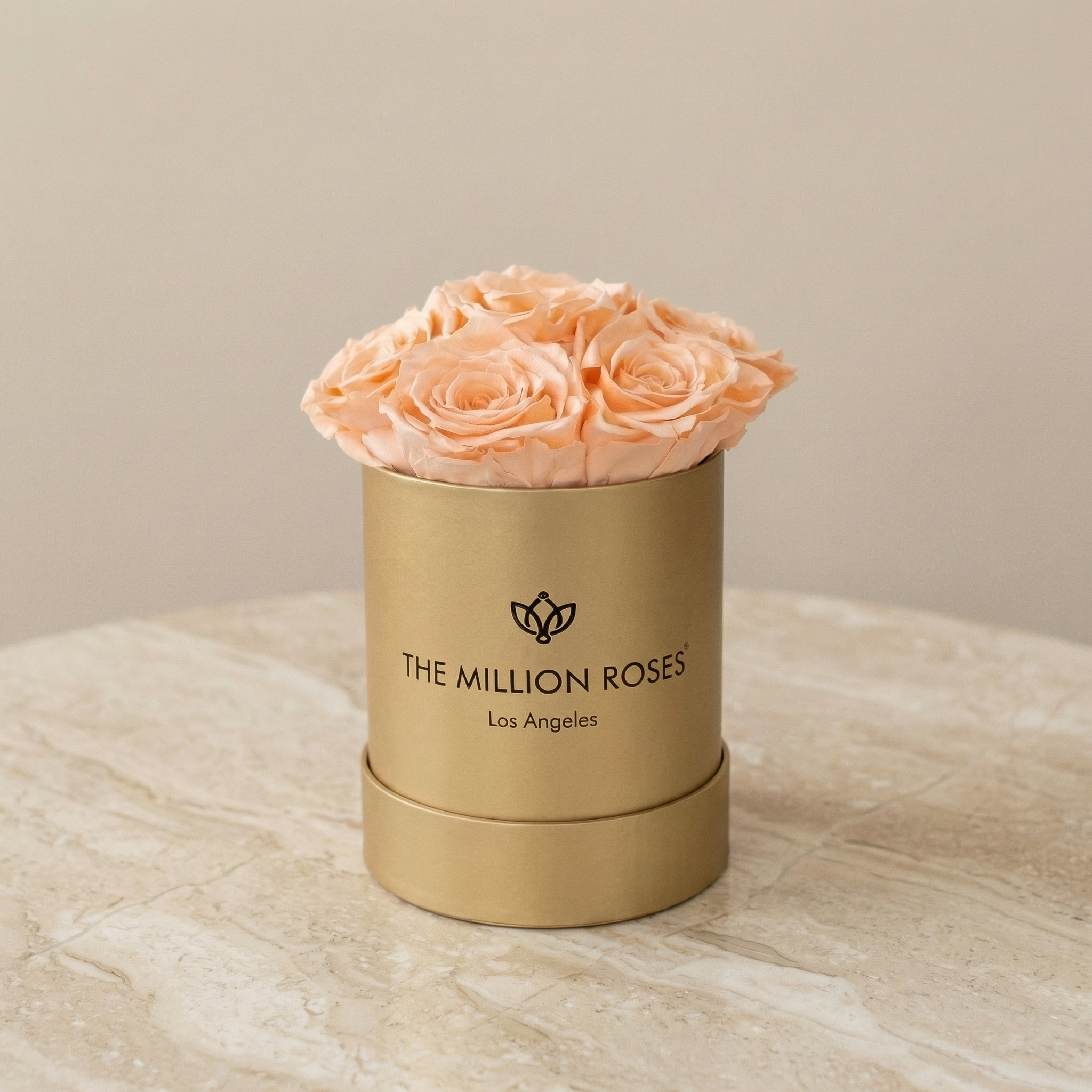 Essence Gold Box | Peach Roses by The Million Roses